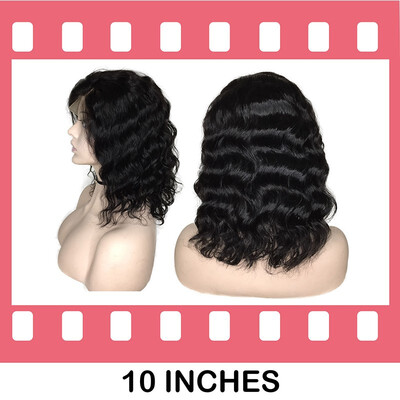 Human Hair Short Wigs Curly Natural Wavy for Women Brazilian Virgin Hair Short Bob Curly Human Hair Lace Front Wigs with Baby Hair