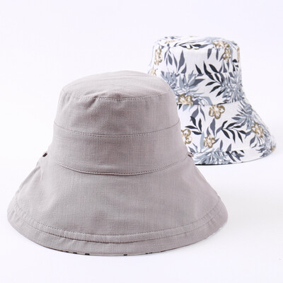 New Korean version of large brim basin cap anti-ultraviolet shading female cap printed flanged cloth cap double foldable sun cap
New Korean version of large brim basin cap anti-ultraviolet shading female cap printed flanged cloth cap double foldable sun cap