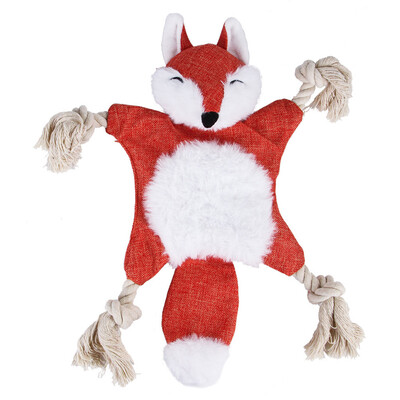 Gobestart Pet Plush Cat Dog Wear-resistant Bite Simulation Animal Squirrel Toys