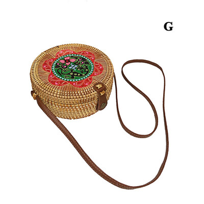 Women Fashion Handmade Woven Round Straw Bags Summer Beach Style Handbags Bohemian Rattan Crossbody Bags Beach Circular Bags
Women Fashion Handmade Woven Round Straw Bags Summer Beach Style Handbags Bohemian Rattan Crossbody Bags Beach Circular Bags