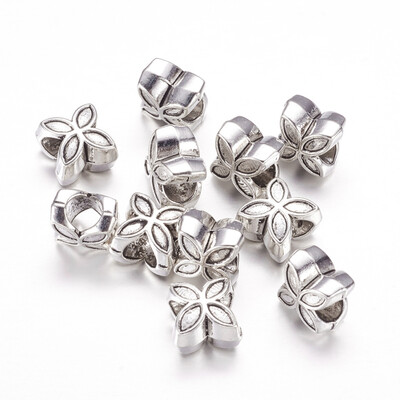 Large Hole Flower Beads Tibetan Style European Beads Antique Silver Lead Free&Cadmium Free 10mm long 10mm wide
Large Hole Flower Beads Tibetan Style European Beads Antique Silver Lead Free&Cadmium Free 10mm long 10mm wide