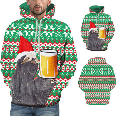 Gobestart Mens Casual Christmas 3D Print Long Sleeve Hooded Sweater Jacket Coat
Gobestart Mens Casual Christmas 3D Print Long Sleeve Hooded Sweater Jacket Coat