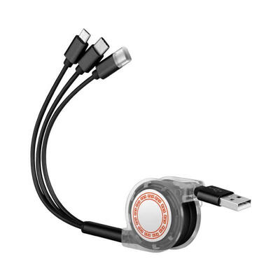 Portable 3 In 1 TPE USB Data Line 3A Efficient Fast Charging Cable For Android Apple IPhones
Portable 3 In 1 TPE USB Data Line 3A Efficient Fast Charging Cable For Android Apple IPhones