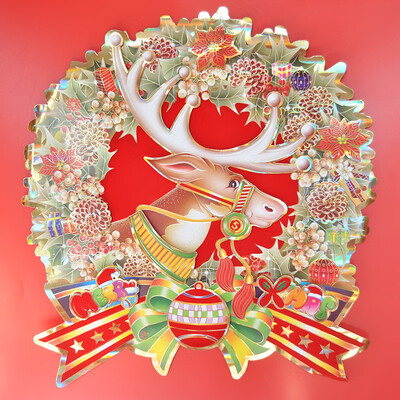 Many memories of Christmas stickers glass door window window stickers Christmas window stickers wall stickers Christmas tree layout dress up decorations stickers package color card stickers -50CM round deer head
Many memories of Christmas stickers glass door window window stickers Christmas window stickers wall stickers Christmas tree layout dress up decorations stickers package color card stickers -50CM round deer head