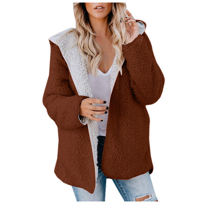 Toponeto Women Casual Solid Faux Fur Plush Outerwear Hooded Cardigan Pocket Jacket Coat
Toponeto Women Casual Solid Faux Fur Plush Outerwear Hooded Cardigan Pocket Jacket Coat