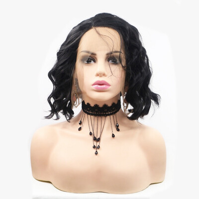 Amazing Star Lace Frontal Bob Wigs Wavy Hair Black Color Synthetic Hair 13x3 Hand Tied Lace Frontal Synthetic Hair
Amazing Star Lace Frontal Bob Wigs Wavy Hair Black Color Synthetic Hair 13x3 Hand Tied Lace Frontal Synthetic Hair