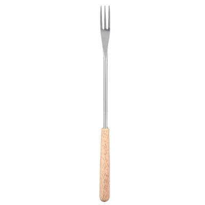 Greensen 265cm Wooden Handle BBQ Fork Roasting Stick Skewer for Camping Picnic