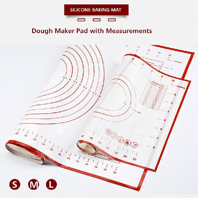 Silicone Baking Mat Dough Maker Pad with Measurements Non-slip Non-stick Rolling Pastry Mat For Kitchen Birthday Wedding Party
Silicone Baking Mat Dough Maker Pad with Measurements Non-slip Non-stick Rolling Pastry Mat For Kitchen Birthday Wedding Party