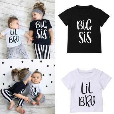 Fashion Tees Sibling Shirts for Big Sister&Little Brother Toddler Baby Girls Summer Clothes
Fashion Tees Sibling Shirts for Big Sister&Little Brother Toddler Baby Girls Summer Clothes