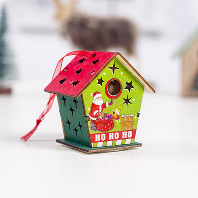 Gobestart LED Light Wood House Cute Christmas Tree Hanging Ornaments Holiday Decoration
Gobestart LED Light Wood House Cute Christmas Tree Hanging Ornaments Holiday Decoration