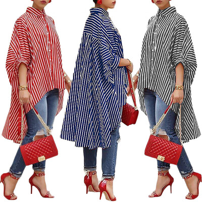 Women Loose Long Sleeve Chiffon Casual Blouse Shirt Strip Tops Fashion Blouse 
Women Loose Long Sleeve Chiffon Casual Blouse Shirt Strip Tops Fashion Blouse