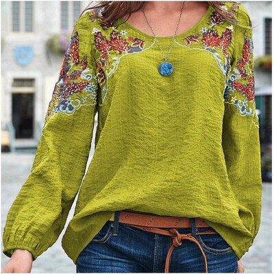 Cross-border 2019 spring&summer casual loose womens embroidery national wind top green
Cross-border 2019 spring&summer casual loose womens embroidery national wind top green