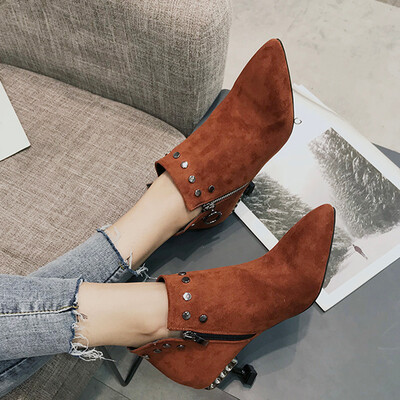 Rose Womens Fashion Solid Pointed Toe Crystal Zipper Thin Low Heel Boots Shoes 
Rose Womens Fashion Solid Pointed Toe Crystal Zipper Thin Low Heel Boots Shoes