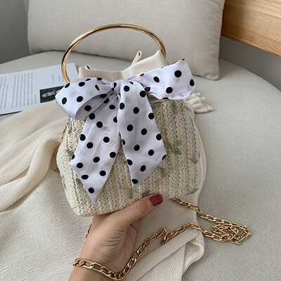 Straw small bag female new fashion lace portable bucket bag wild chain slanting shoulder bag
Straw small bag female new fashion lace portable bucket bag wild chain slanting shoulder bag