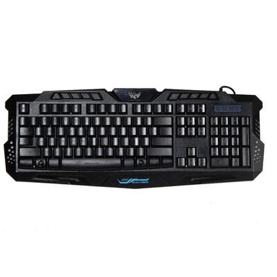 Illuminated LED Backlight USB Wired Multimedia PC Gaming Crack Keyboard FC
