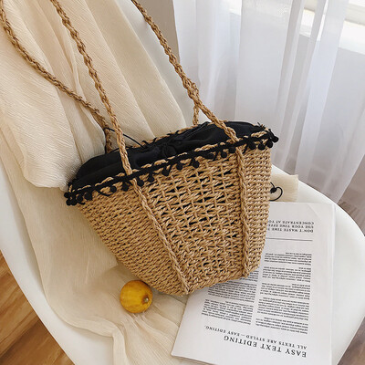 Qiao Bani 2019 new Korean chic fashion Bohemia contrast color straw bag shoulder diagonal tide handbag
Qiao Bani 2019 new Korean chic fashion Bohemia contrast color straw bag shoulder diagonal tide handbag