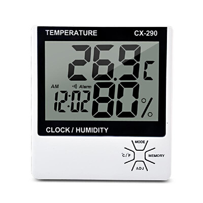 Indoor Thermometer Humidity Gauge LCD Digital Thermometer Hygrometer Room ℃℉ Temperature Humidity Gauge Meter Alarm Clock Thermo-
Indoor Thermometer Humidity Gauge LCD Digital Thermometer Hygrometer Room ℃℉ Temperature Humidity Gauge Meter Alarm Clock Thermo-