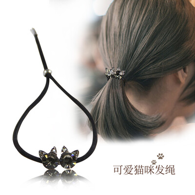 Youjia UPLUS cute cat crystal age reduction adjustable head rope ochre black bracelet hair ring dual-use hair rope hair band Japanese&Korean hair accessories
Youjia UPLUS cute cat crystal age reduction adjustable head rope ochre black bracelet hair ring dual-use hair rope hair band Japanese&Korean hair accessories