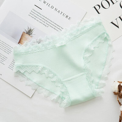 Women Solid Color Panties Breathable Thread Cotton Mid Rise Lace Trim Bowknot Comfortable Briefs Underwear Lingerie
Women Solid Color Panties Breathable Thread Cotton Mid Rise Lace Trim Bowknot Comfortable Briefs Underwear Lingerie