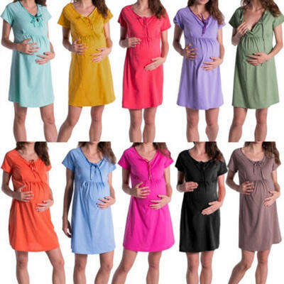 New Womens Comfortable Casual Daily Wear Pregnant Maternity Solid Color Dress
New Womens Comfortable Casual Daily Wear Pregnant Maternity Solid Color Dress