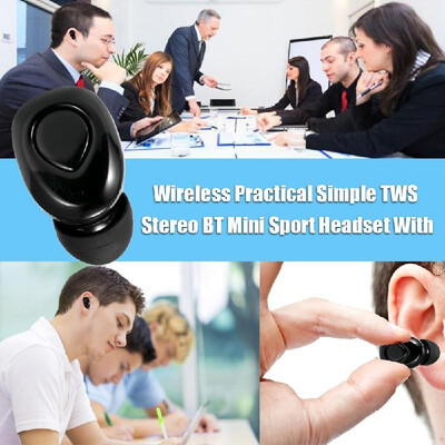 Wireless Practical Simple TWS Stereo BT Mini Sport Headset With Charging Box Earphone
Wireless Practical Simple TWS Stereo BT Mini Sport Headset With Charging Box Earphone