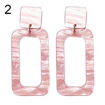 Fashion Women Acrylic Geometric Charm Dangle Stud Earrings Party Jewelry Gift