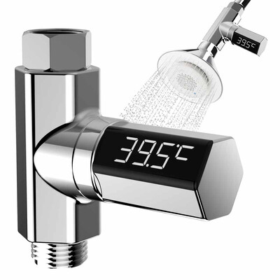 〖Follure〗LED Display Celsius Water Shower Thermometer Flow Self-Generating Electricity
〖Follure〗LED Display Celsius Water Shower Thermometer Flow Self-Generating Electricity