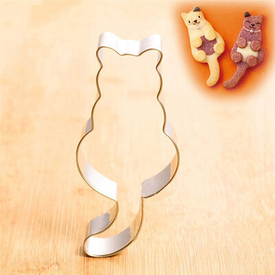 JPGIF Cat Shaped Aluminium Mold Sugarcraft Cake Cookies Pastry Baking Cutter Mould
