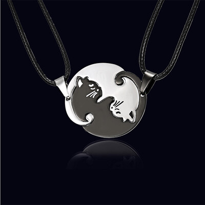 1 Pair Couples Jewelry Necklaces Silver Gold Couple Necklace Titanium Steel Animal Cat Pendants Necklace Valentines Gift
1 Pair Couples Jewelry Necklaces Silver Gold Couple Necklace Titanium Steel Animal Cat Pendants Necklace Valentines Gift