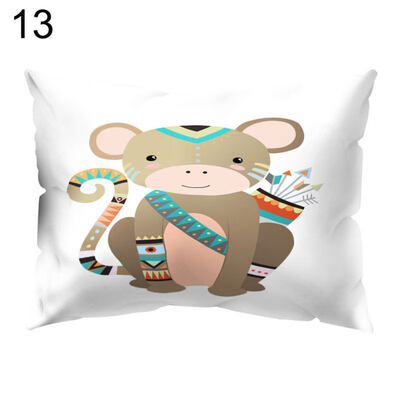Cartoon Owl Bear Square Throw Pillow Case Cushion Cover Sofa Bedding Articles