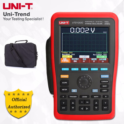 UNI-T UTD1062C UTD1102C UTD1202C Oscillograph Handheld Digital Storage Oscilloscope 2CH 200MHz Bandwidth 1GSs Sample Rate 18ns
UNI-T UTD1062C UTD1102C UTD1202C Oscillograph Handheld Digital Storage Oscilloscope 2CH 200MHz Bandwidth 1GSs Sample Rate 18ns