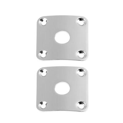 2pcs Square Guitar Socket Covers Jack Plates for EPI LP Electric Guitar