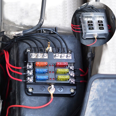 6 Way Fuse Box 12V24V Car Truck Boat Marine Bus RV Van Blade Fuse Box Holder Block Case
6 Way Fuse Box 12V24V Car Truck Boat Marine Bus RV Van Blade Fuse Box Holder Block Case