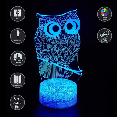 Kids Gift 3D Illusion Night Light With Different Shape 7 Color Change LED Desk Lamp Touch Home Room Dector Gift
Kids Gift 3D Illusion Night Light With Different Shape 7 Color Change LED Desk Lamp Touch Home Room Dector Gift