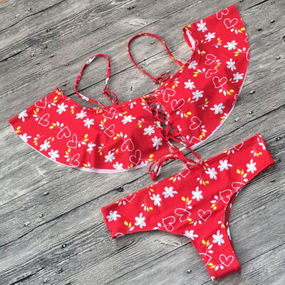 2018 Sexy Bandage Women Bra suit Push Up Ruffle Off Shoulder beachwear Thong bra Set Bathing Suit Biquini
2018 Sexy Bandage Women Bra suit Push Up Ruffle Off Shoulder beachwear Thong bra Set Bathing Suit Biquini