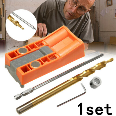 Pocket Oblique Hole Screw Jig Drill Bit Locator Guide Woodworking Carpentry Tool