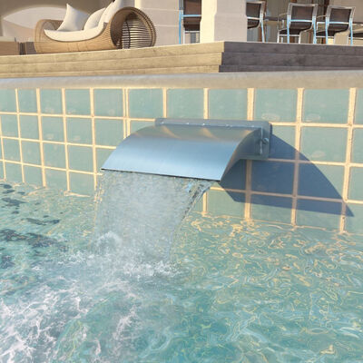 Pool Fountain Stainless Steel 118"x35"x102" Silver