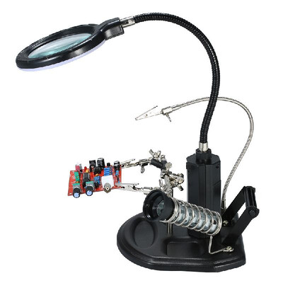 Magnifier with LED Light 25X 4X LED Light Magnifier Soldering Helping Hand Auxiliary Clamp Alligator Clip Stand for Welding Solde
Magnifier with LED Light 25X 4X LED Light Magnifier Soldering Helping Hand Auxiliary Clamp Alligator Clip Stand for Welding Solde
