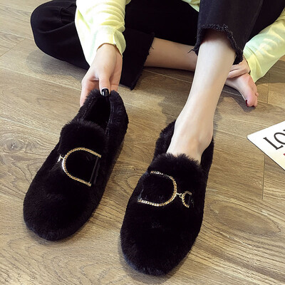 Flat shoes womens autumn Korean version of metal buckle round head mouth pouring shoes Joker ins tide Mao Mao shoes
Flat shoes womens autumn Korean version of metal buckle round head mouth pouring shoes Joker ins tide Mao Mao shoes