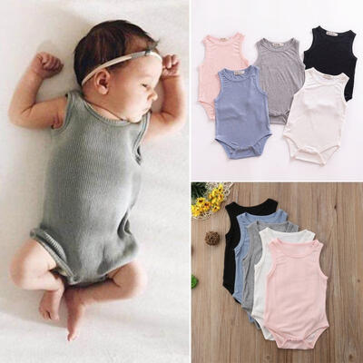 Newborn Infant Baby Boy Girl Romper Bodysuit Jumpsuit Clothes Outfits 0-24M