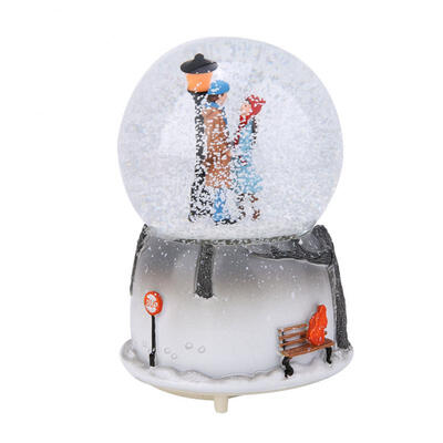 Greensen Novelty Night Light Musical Snow Globe Music Box Desktop Ornament