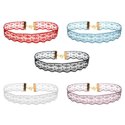 5colorsset Adjustable Velvet Tattoo Collar Lace Vintage Choker Necklaces for Women Girls
5colorsset Adjustable Velvet Tattoo Collar Lace Vintage Choker Necklaces for Women Girls