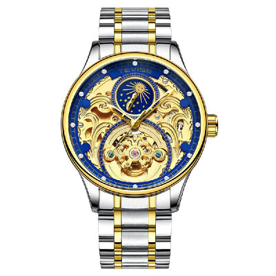 TEVISE T820A Business Men Automatic Mechanical Watch Moon Phase Time Display Fashion Casual Stainless Steel Strap 3ATM Waterproof
TEVISE T820A Business Men Automatic Mechanical Watch Moon Phase Time Display Fashion Casual Stainless Steel Strap 3ATM Waterproof