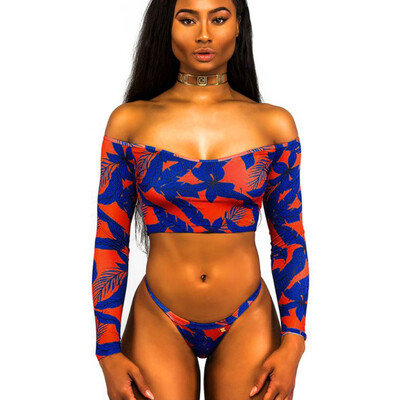 Roseonmyhand Women Off Shoulder Long Sleeve Swimwear Split Swimsuit Bikini Beachwear
Roseonmyhand Women Off Shoulder Long Sleeve Swimwear Split Swimsuit Bikini Beachwear