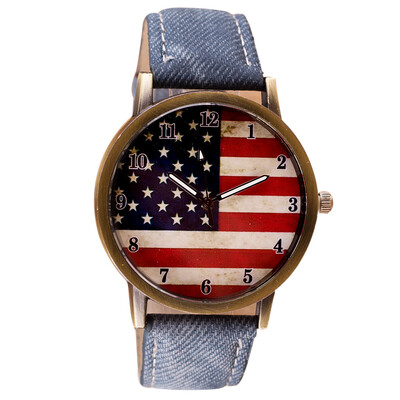 Luxury Watch Women American Flag pattern Leather Band Analog Vogue Wrist Quartz Watchesbayan kol saati montre femme 533
Luxury Watch Women American Flag pattern Leather Band Analog Vogue Wrist Quartz Watchesbayan kol saati montre femme 533