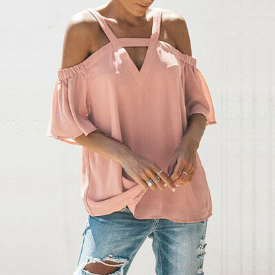 Women Sexy Summer Loose Blouse Sling T-Shirt Off Shoulder Beach Tops Tee 
Women Sexy Summer Loose Blouse Sling T-Shirt Off Shoulder Beach Tops Tee