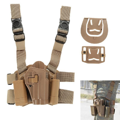 4 in 1 Tactical Hunting Quick Release Drop Leg Thigh Rig Holster Platform with 2 Pouches for P226
4 in 1 Tactical Hunting Quick Release Drop Leg Thigh Rig Holster Platform with 2 Pouches for P226