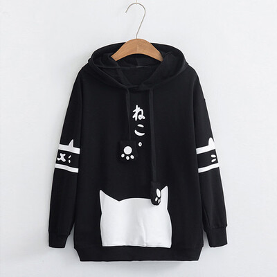 Gobestart Womens Casual Long Sleeve Kitty Cat Print Pocket Thin Hoodie Blouse Top Shirt
Gobestart Womens Casual Long Sleeve Kitty Cat Print Pocket Thin Hoodie Blouse Top Shirt