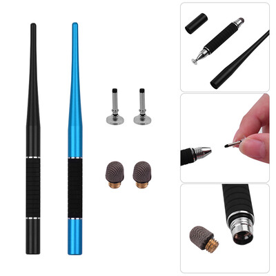 2-in-1 Capacitive Stylus Pen High Precision with Fiber Tip&Disc Tip Metal TouchScreen Pen for Cell Phone Tablet Laptop Writing
2-in-1 Capacitive Stylus Pen High Precision with Fiber Tip&Disc Tip Metal TouchScreen Pen for Cell Phone Tablet Laptop Writing