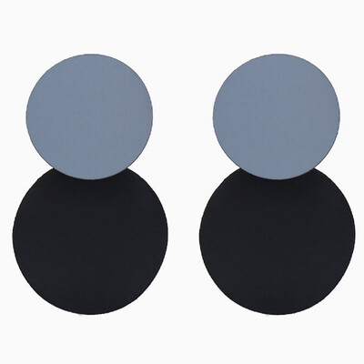 Two-tone Wafers Clip Earrings Ear Studs Gift For Trendsetter Women Or Ladies